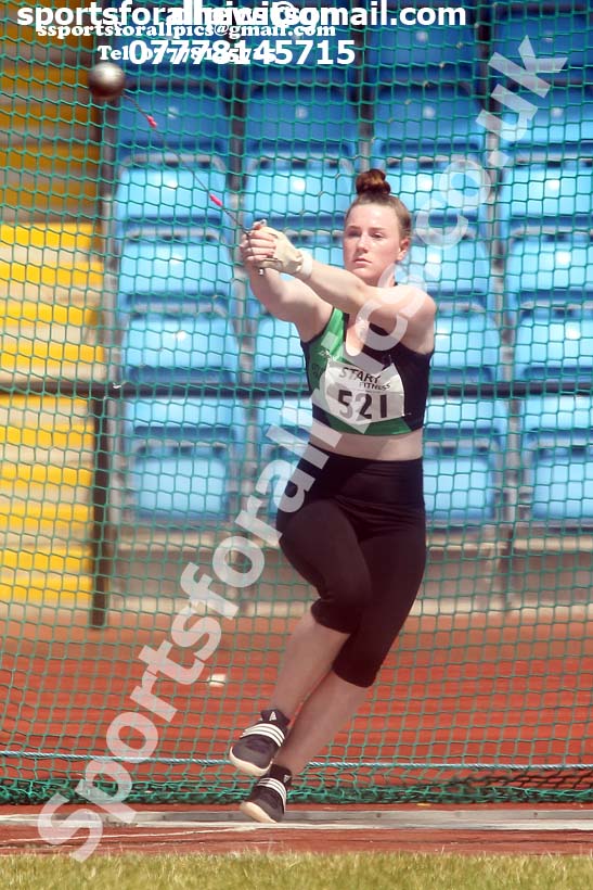 Womens under-20s hammer, Northern Senior and Under-20s Champs., Sports City, Manchester. Photo: David T. Hewitson/Sports for All Pics